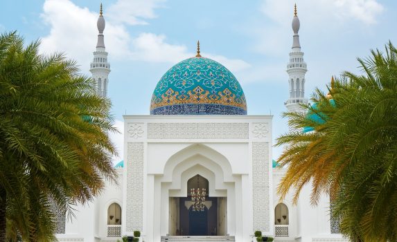 モスクのある風景　マレーシアの風景