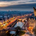 パリの夕暮れ　フランスの風景