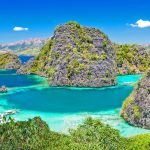 パラワン諸島の美しいラグーンの風景　フィリピンの風景