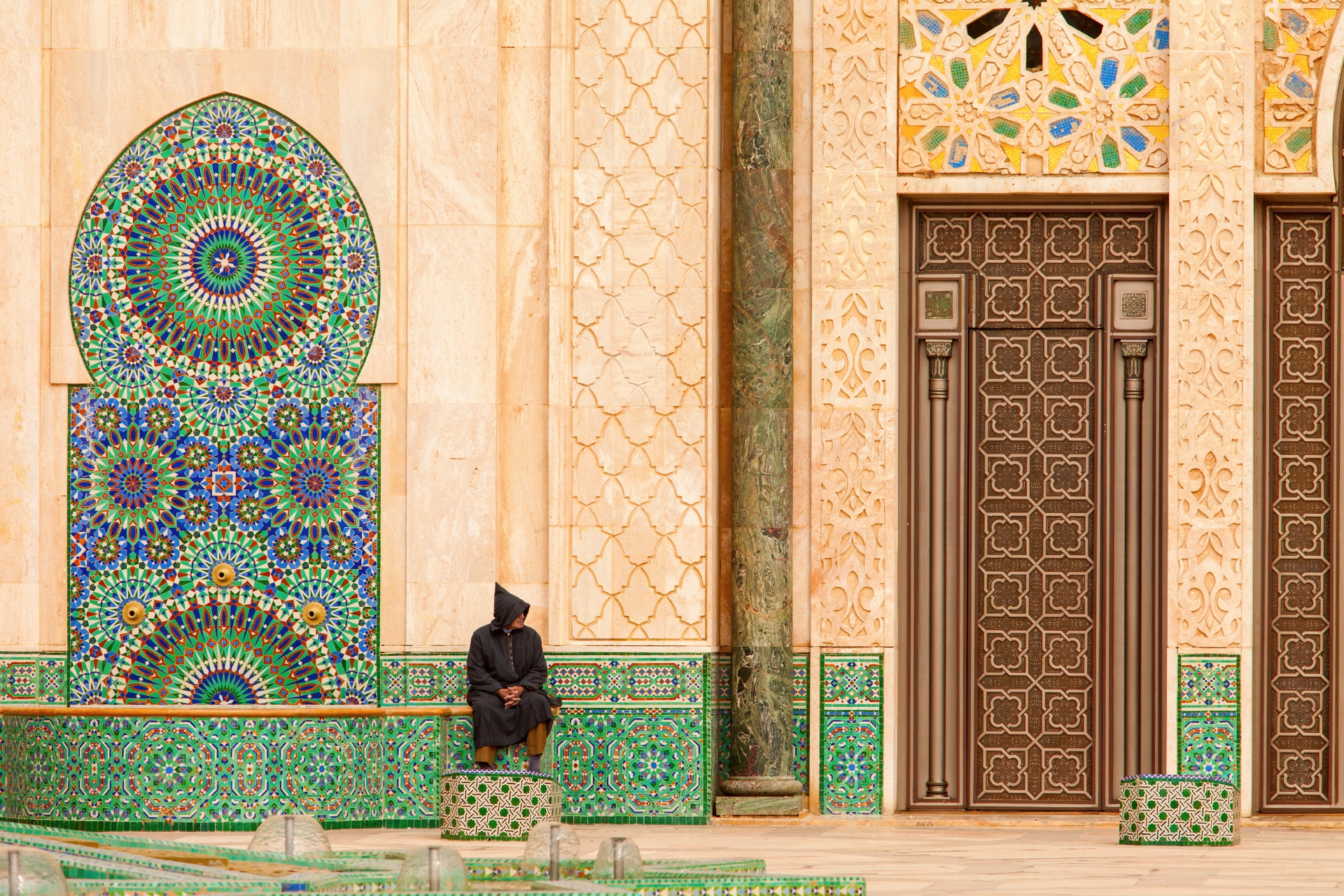 ハッサン2世モスク　モロッコの風景