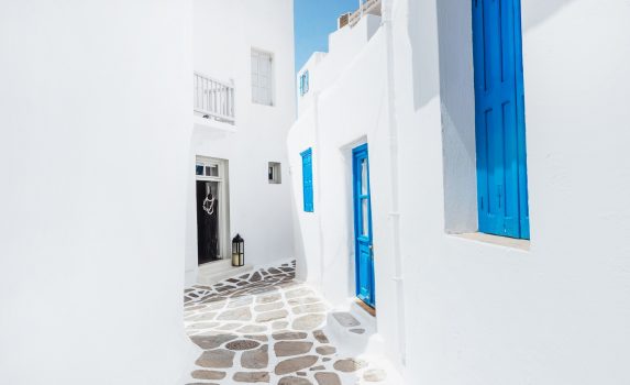 ミコノス島の風景　ギリシャの風景　