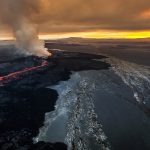 火山の風景　アイスランドの風景