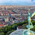 フルヴィエールから見るリヨンの街並み　フランスの風景