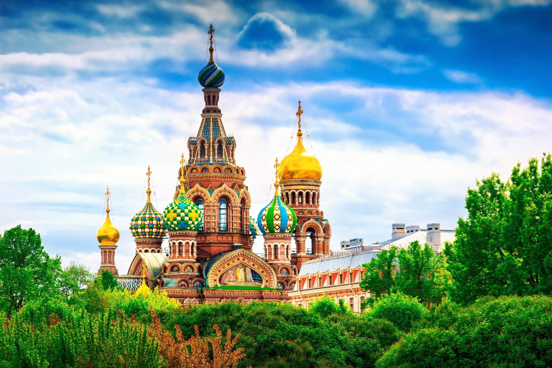 血の上の救世主教会　サンクトペテルブルクの風景　ロシアの風景