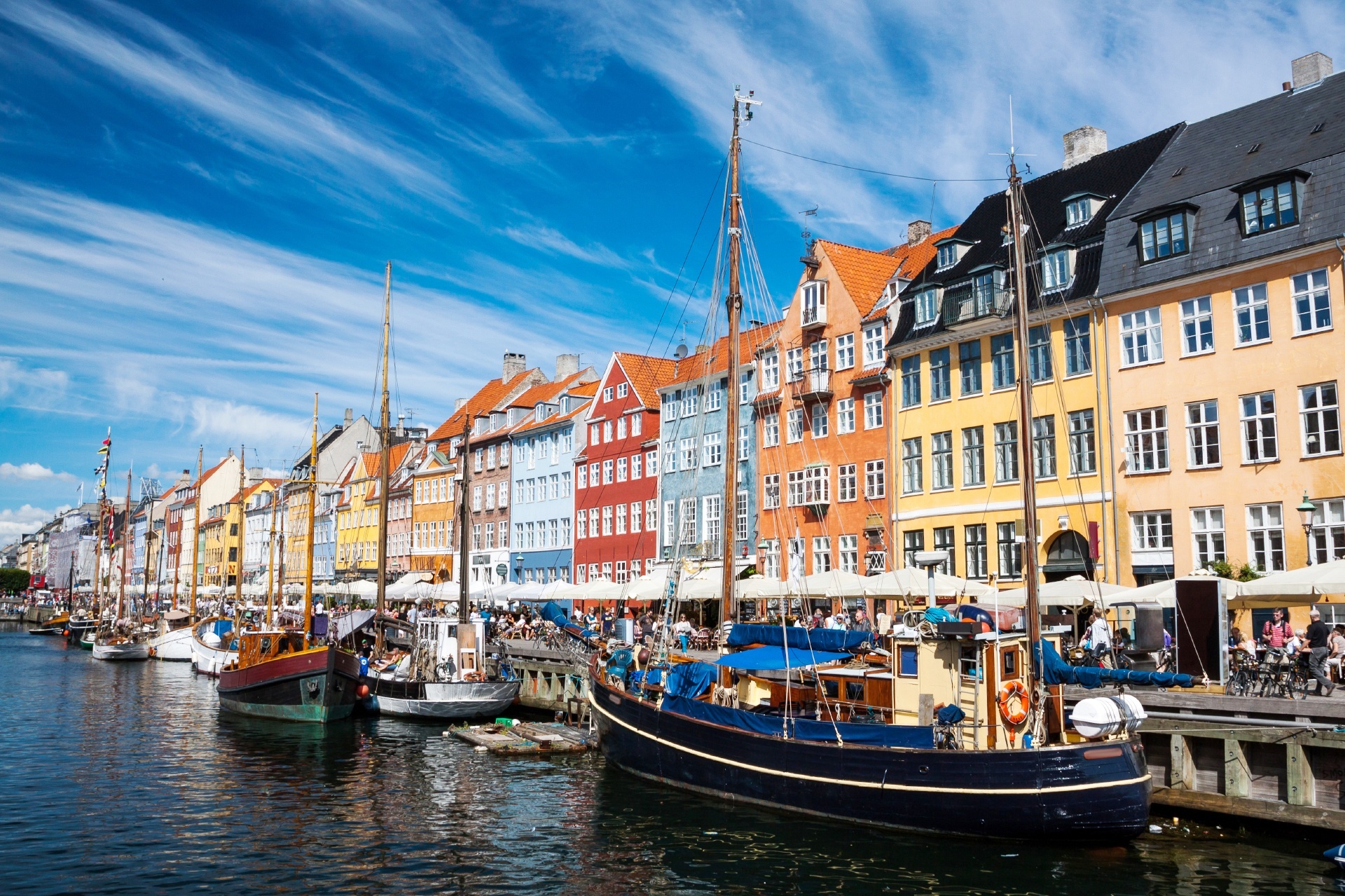 ニューハウン　コペンハーゲンの風景　デンマークの風景