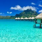 ボラボラ島の風景　タヒチの風景