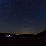 流れ星と満天の星空　リラ国立公園　ブルガリアの風景