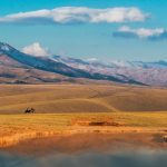 イリ・アラタウ山脈の風景　カザフスタンの風景