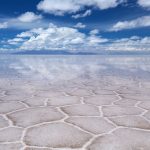 ウユニ塩湖の風景　ボリビアの風景