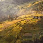 秋のカルパティアの風景　ウクライナの風景