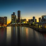 夜明けのメルボルン　オーストラリアの風景