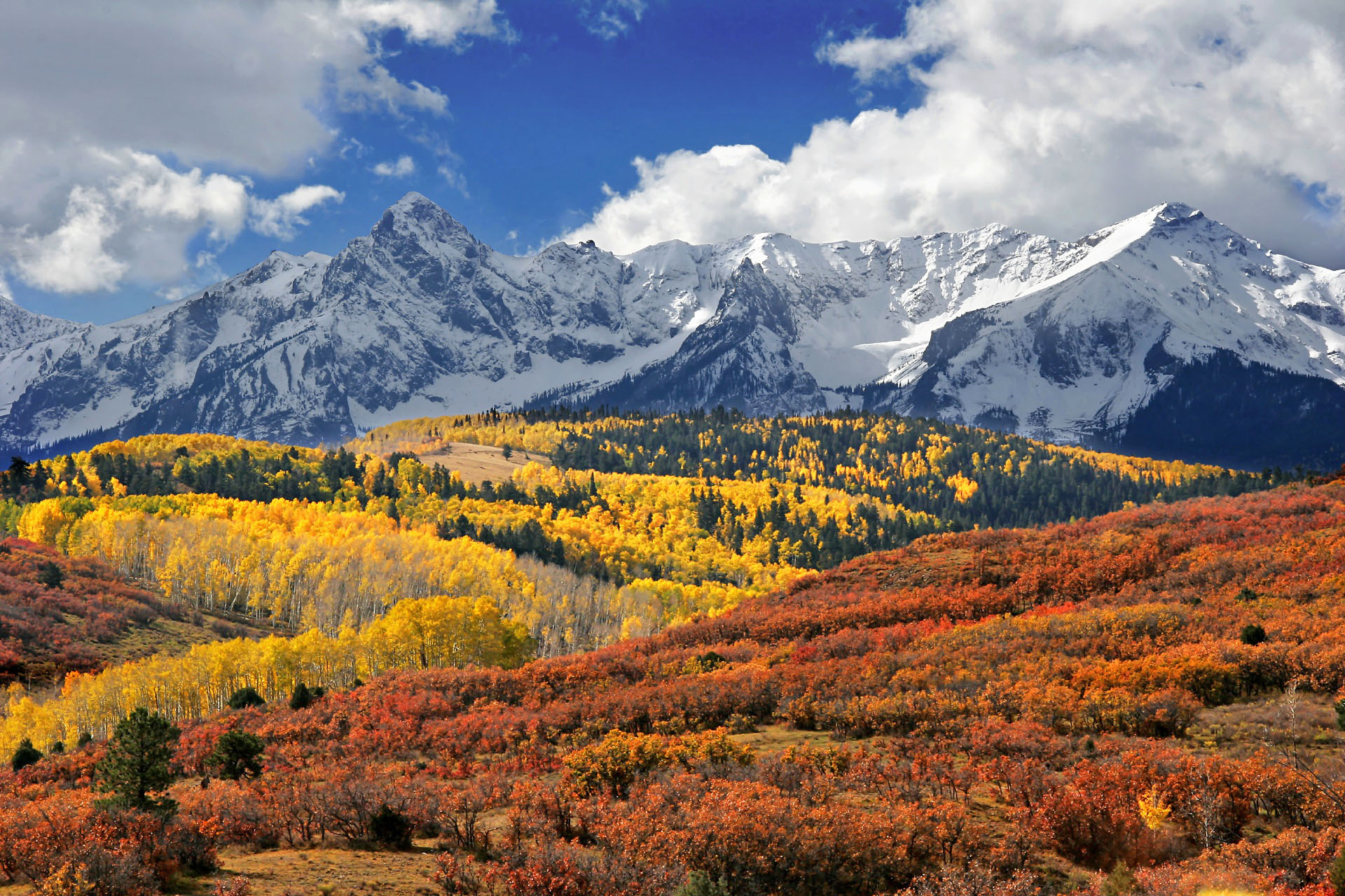 秋のサン・フアン山脈　アメリカの風景