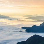 プーチーファーの日の出の風景　タイの風景