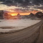 月の谷の風景　チリの風景
