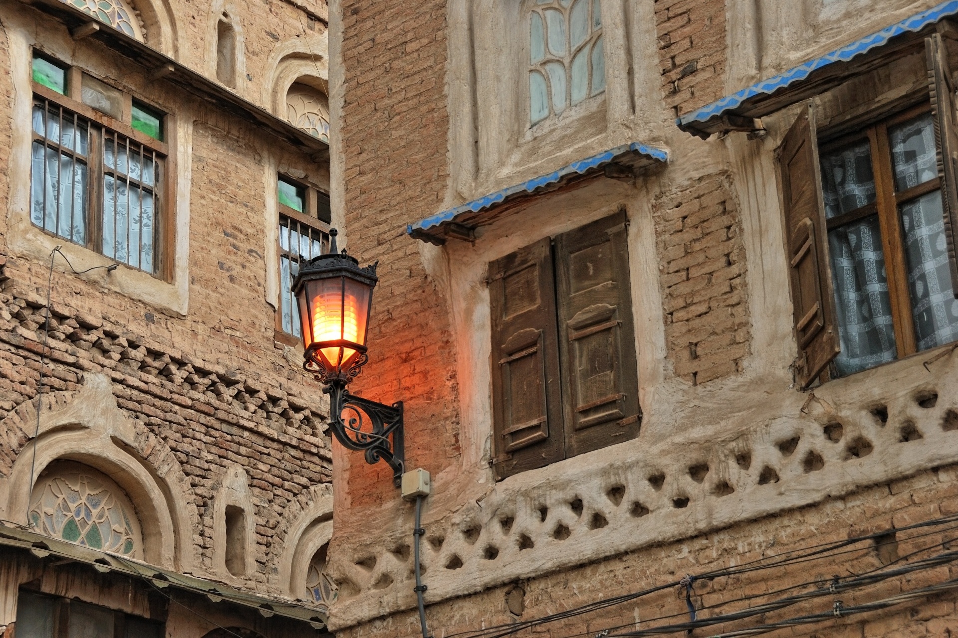 サナアの旧市街の風景　イエメンの風景