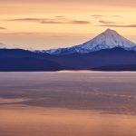 夕暮れのカムチャツカ半島　ロシアの風景