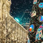 モスクワのクリスマスの風景　ロシアの風景