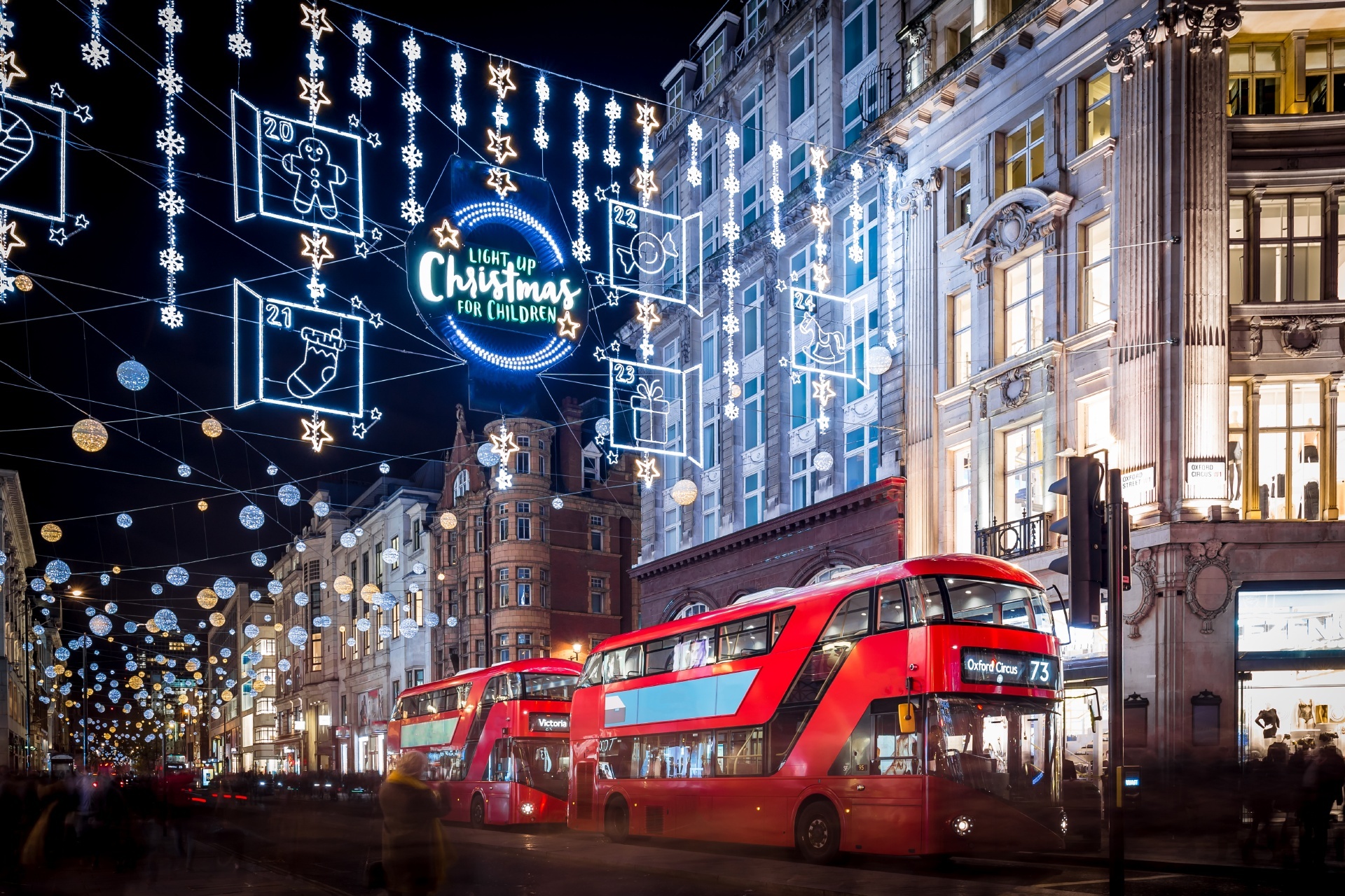 イギリスのクリスマス　ロンドン　イギリスの風景