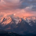 朝のタトラ山脈　ポーランドの風景