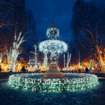 クロアチアのクリスマスの風景　ザグレブ　クロアチアの風景