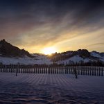 朝の風景　モンゴルの風景