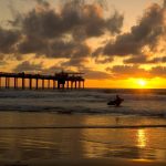 夕暮れの海　カリフォルニア　アメリカの風景