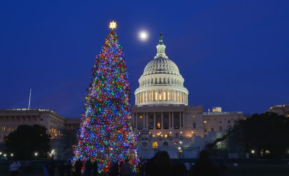 アメリカのクリスマス　ワシントンDC　アメリカの風景