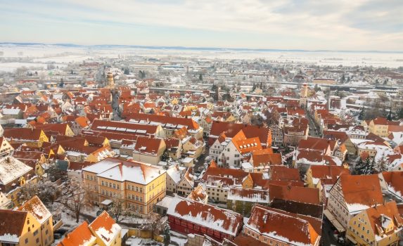 冬のネルトリンゲン　ドイツの風景