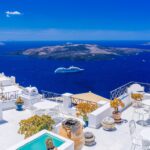 サントリーニ島の風景　ギリシャの風景