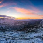 冬のタイゲトス山脈　ギリシャの風景