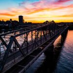 夕暮れのオタワ　アレクサンドラ橋　カナダの風景