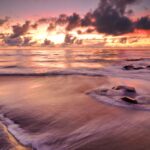 夕暮れの海　アメリカの風景