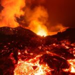 トルバチク山の噴火　ロシアの風景
