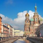 血の上の救世主教会　サンクトペテルブルク　ロシアの風景