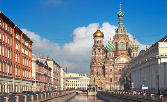 血の上の救世主教会　サンクトペテルブルク　ロシアの風景