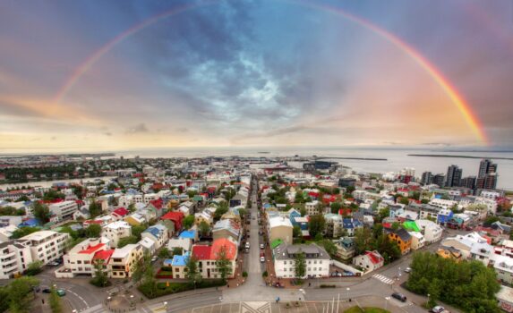 レイキャビークの町並み　アイスランドの風景