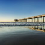 夕暮れのカリフォルニアの海岸　アメリカの風景