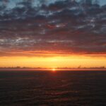 ロカ岬の夕日　ポルトガルの風景