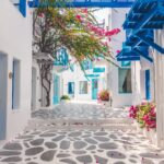 サントリーニ島の家々　ギリシャの風景