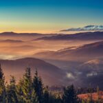 タトラ山脈の朝の風景　ポーランドの風景