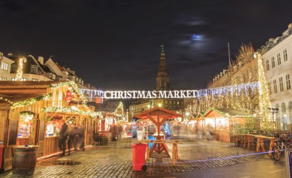 クリスマスマーケットの風景　デンマークの風景