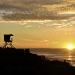 夕方のサンディエゴの海岸　アメリカの風景