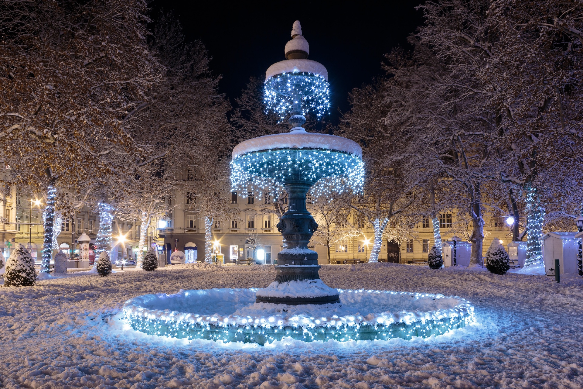 ザグレブのクリスマス・シーズンの風景　クロアチアのクリスマスの風景