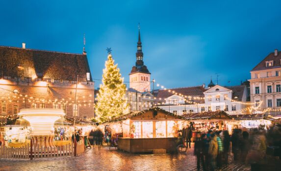 タリンのクリスマスマーケット　エストニアのクリスマスの風景