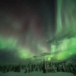 アラスカのオーロラ　アメリカの風景