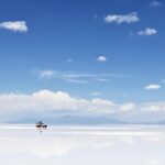 ウユニ塩湖の風景　ボリビアの風景