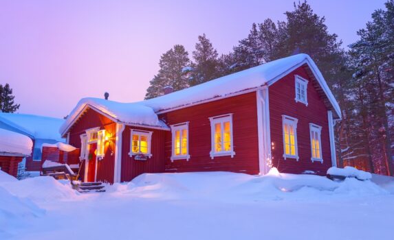 冬のフィンランドの風景