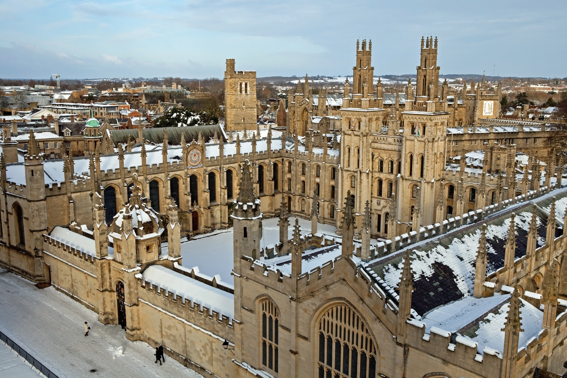 冬のオックスフォード　オール・ソウルズ・カレッジ　イギリスの風景