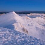 早朝のカルパティア山脈　ウクライナの風景