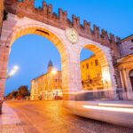 ヴェローナの夜の風景　イタリアの風景